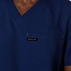Members Only Men's Manchester V-Neck Scrub Top With Waist & Sleeve Pockets - 4 of 4