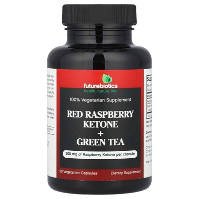 Futurebiotics Red Raspberry Ketone + Green Tea, 60 Vegetarian Capsules