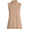 Lands' End Women's Fine Gauge Sleeveless Mock Sweater - 3 of 4