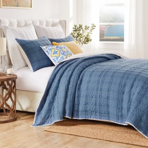 Greenland Home Fashions Portofino 3-Piece Full/Queen Quilt Set, 90x90 Inch - 1 of 4