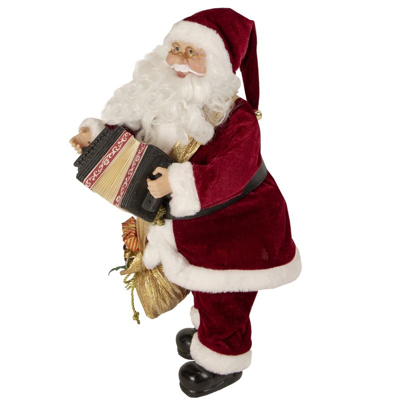 Northlight 18" Animated and Musical Accordion Playing Santa Claus Christmas Figure, 3 of 5