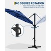 10FT Outdoor Patio Umbrella Large Cantilever w/Base Included Market Sun Shade Windproof Offset with 360-Degree Rotation for Garden Deck Pool Patio - 4 of 4