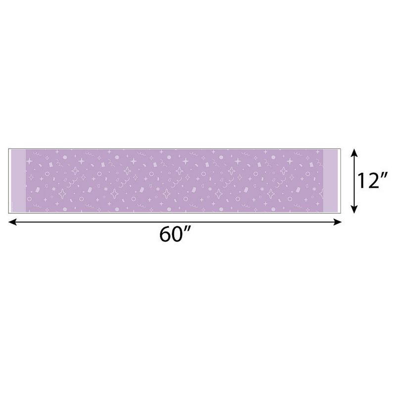 Big Dot of Happiness Purple Confetti Stars - Petite Simple Party Paper Table Runner - 12 x 60 inches, 3 of 5