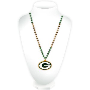 NFL Green Bay Packers Team Logo Mardi Gras Style Beads - 1 of 3