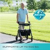 Stander Wonder Heavy Duty Rollator, Bariatric Rolling Walker with Large Seat, Supports 500 lbs - 4 of 4