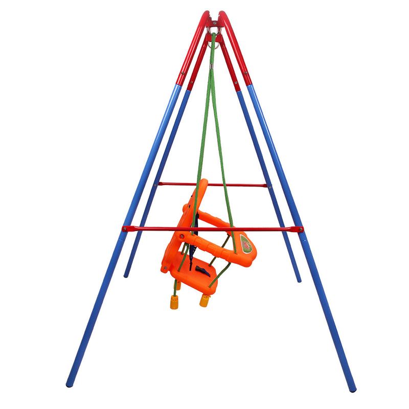 Costway Kids Toddler Children Swing Seat Chair Outdoor For Backyard Playground w/Rope, 3 of 8