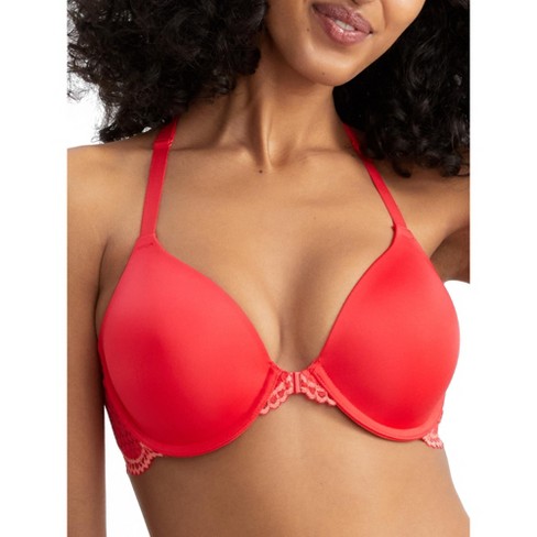 Victoria’s Secret Very Sexy PushUp FRONT CLOSE Bra bright coral colored  size 34C