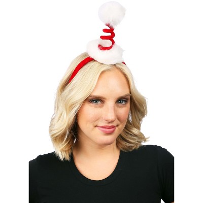 HalloweenCostumes.com  Women Women's Cocktail Springy Santa Holiday Headband, White/Red