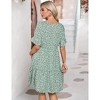 BLUEMING Maternity Sunress Short Bell Sleeve A-Line Dress Ruffled V Neck Tiered Dress Floral Midi Dress Loose Fit Flowy Dress - 4 of 4