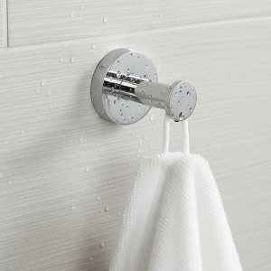Evideco French Home Goods Wall Mount Bath Towel Single Robe Hook Polished Stainless Steal - 1 of 4