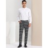 Lars Amadeus Men's Casual Slim Fit Flat Front Skinny Plaid Dress Pants - 3 of 4