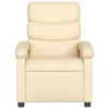 vidaXL Recliner Chair Cream - 3 of 4
