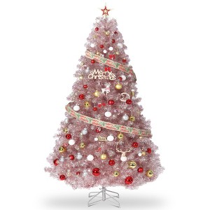 Christmas Tree, Artificial Pencil Christmas Tree with Sturdy Metal Stand & Realistic Branch Tips, Holiday Decoration for Home - 1 of 4