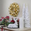 Northlight 3-Finish Shatterproof Ball Christmas Wreath - 13" - Vegas Gold - image 2 of 3