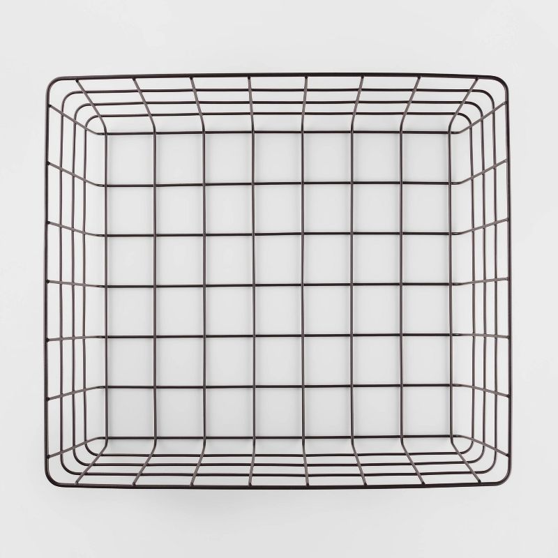 13&#34; Rectangular Wire Decorative Basket Black - Brightroom&#8482;, 4 of 6