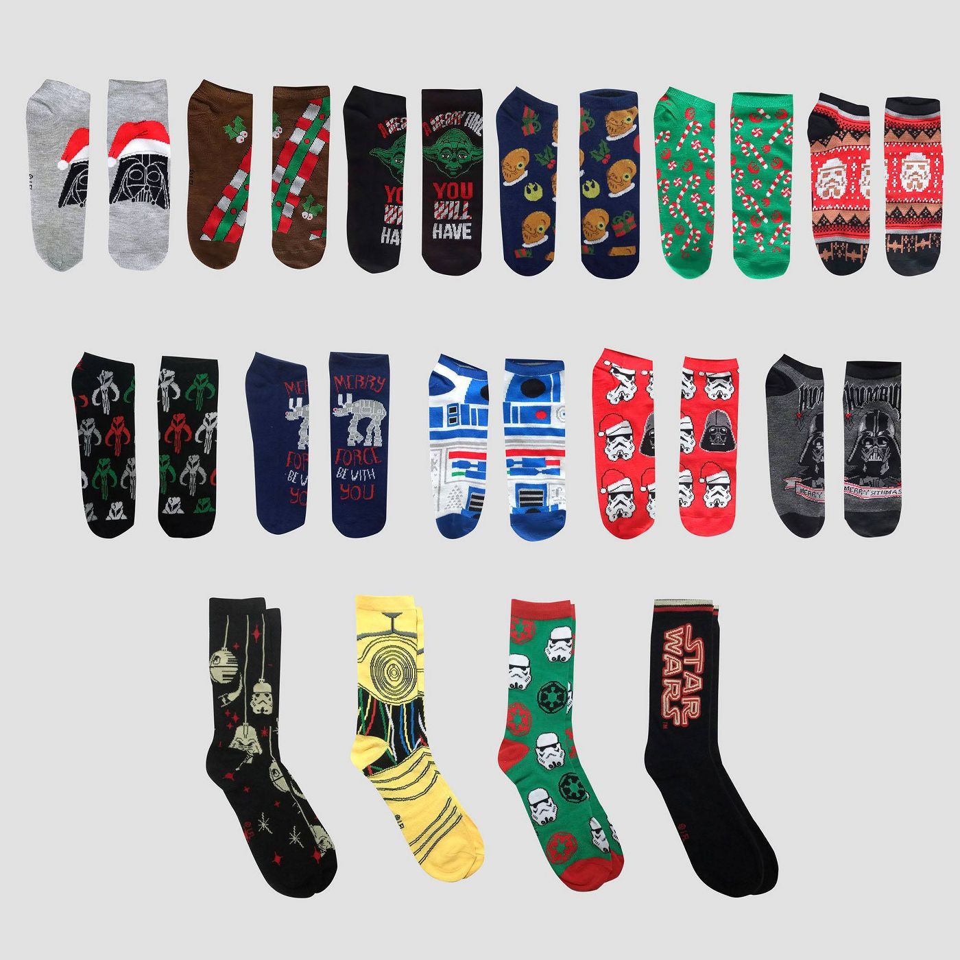Men's Star Wars 15 Days of Socks Advent Calendar - Assorted Colors One Size - image 1 of 4