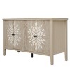 Storage Cabinet,Sideboard Buffet Cabinet With 4 Doors And Adjustable Shelves,Wood Grain Color Frame Cabinet With Anti-Tipping Device-Cuddlewood - 4 of 4