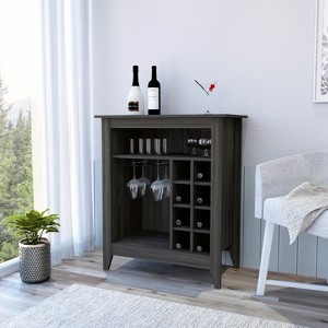 NicBex Mobile Kitchen Island Cart Morden Kitchen Carts on Wheels with Storage,2 Open Shelves and 8 Bottle Rack for Kitchen - 1 of 4