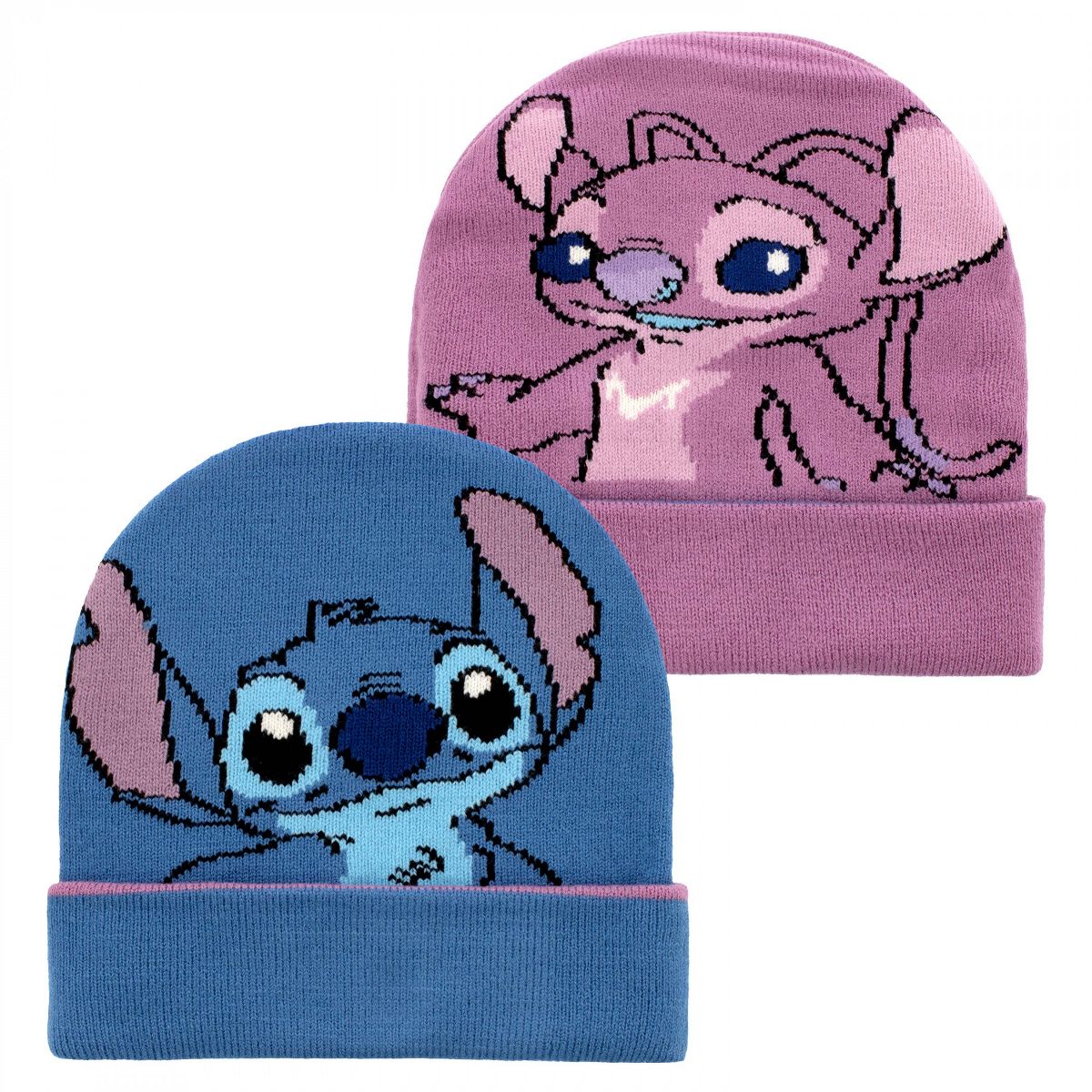 Kids Lilo & Stitch - Stitch and Angel Reversible Knit Cuffed Beanie