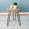 Decorative Rattan Tripod Stool or Side Table 25"H by Melrose - 2 of 3