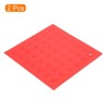 Unique Bargains Silicone Heat Resistant Non-slip Flexible Trivet Mats 6.9 Inch Red 2 Pcs - 3 of 3