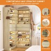 Besiost Shoe Cabinet with Wood Drawers, Closet Shoe Rack Organizer - - 4 of 4