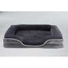 DOMETOUR Memory Foam Pet Bed for Small Dogs & Cats with Washable Removable Cover Non-Slip Base Waterproof Liner Gray - 3 of 4