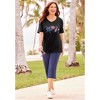 Catherines Women's Plus Size Stars & Shine Tee - 4 of 4