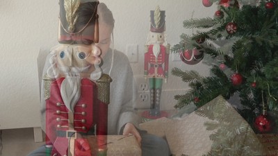 Kristoff 37" Red and Green Polyresin Nutcracker Soldier
