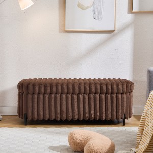 Aortzio 49.21"W Upholstered Storage Bench - 1 of 4