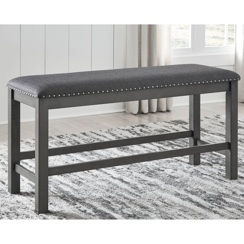 Myshanna Double Upholstered Two-Tone Dining Bench Gray - Signature Design by Ashley, 2 of 7