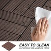 DOMETOUR Wood Plastic Composite Deck Tiles, 20pcs, Rust/Water/Weather-Resistant, DIY, Indoor/Outdoor, Patios, Balconies, Decks, 12x12in, Light Coffee - 3 of 4