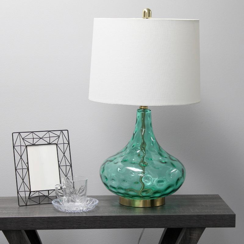 24" Classic Contemporary Dimpled Table Lamp - Lalia Home, 3 of 13