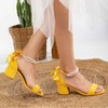 Illy - Yellow Suede Sandals with Pearls | Forever & Always Shoes - 4 of 4