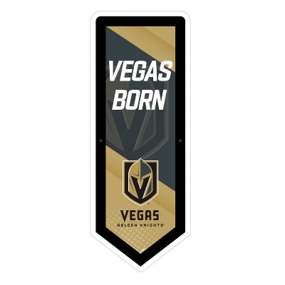 Evergreen Ultra-Thin Glazelight LED Wall Decor, Pennant, Las Vegas Golden Knights- 9 x 23 Inches Made In USA