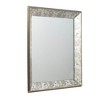 MAYEERTY 24" x 24" Antique Square Mirror with Floral Accents, Hanging Mirror, Traditional Home Decor, Silver - 2 of 4