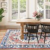 Acekool Washable Print Area Rug, Stain Resistant, Non Slip, Soft Low Pile, Foldable, Pink Sun Design, Multiple Sizes - 2 of 4