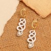 SOHI Women's White Abstract Drop Earrings - 2 of 3