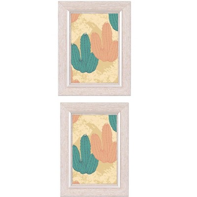 REGALWOVEN Gallery Wall Mounting or Tabletop Display Distressed Wood Grain Photo Frame 2 Pcs