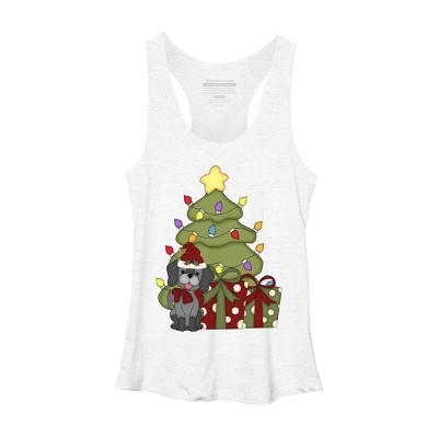 Women's Design By Humans Christmas Doggie By realdealclipart Racerback Tank Top