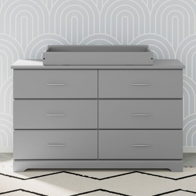 Storkcraft Brookside 6-Drawer Dresser with Changing Topper and Changing Pad