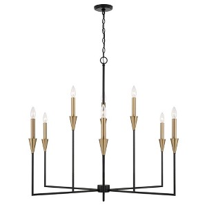 Capital Lighting Avant 9 - Light Chandelier in  Aged Brass, Black - 1 of 4