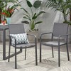 PAGED Set of 2 Patio Dining Chairs,Modern Outdoor Dining Chairs,Aluminum Chairs Suitable for Patio,Garden - 2 of 4