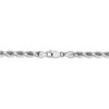 Black Bow Jewelry 4.5mm, 14k White Gold, Diamond Cut Solid Rope Chain Bracelet - 3 of 4