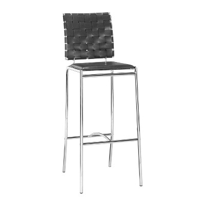 Set of 2 29" Modern Barstool Black - ZM Home