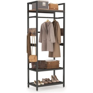 Tribesigns Freestanding Clothes Rack, Small Heavy Duty Closet Organizer Garment Racks - 1 of 4