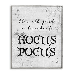 Stupell Industries Just A Bunch Of Hocus Pocus Phrase Framed Giclee Art, Gray, 24" x 30" - 1 of 4