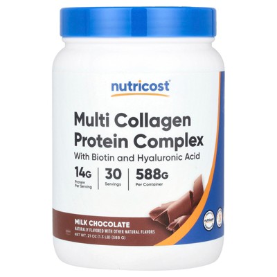 Nutricost Multi Collagen Protein Complex, Milk Chocolate, 1.3 lb (588 g)