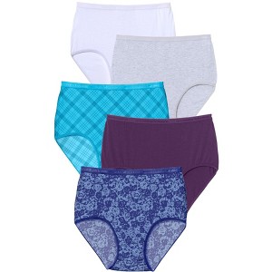 Comfort Choice Plus Size Cotton Brief 5-Pack - 1 of 4