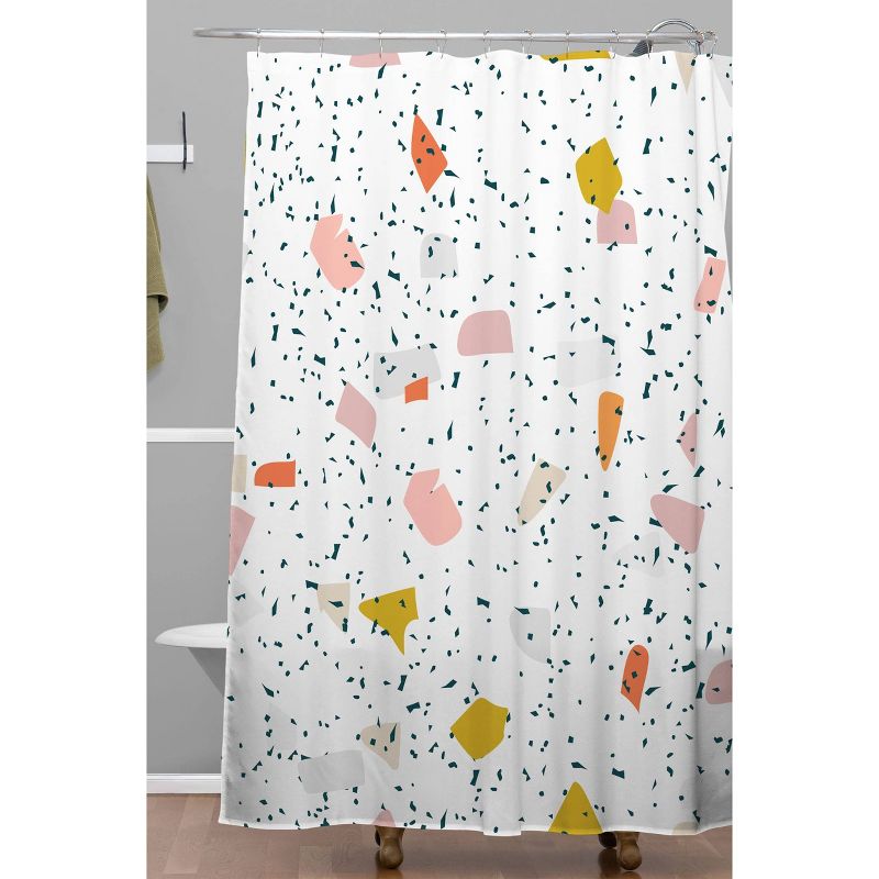 Hello Twiggs Tropical Terrazzo Shower Curtain White - Deny Designs, 3 of 7
